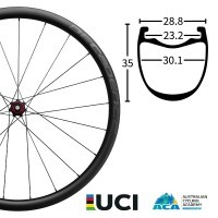 35% Off 35mm 1280g Improved 2024 Weight Carbon Clincher Wheel Set & Free Shipping Worldwide